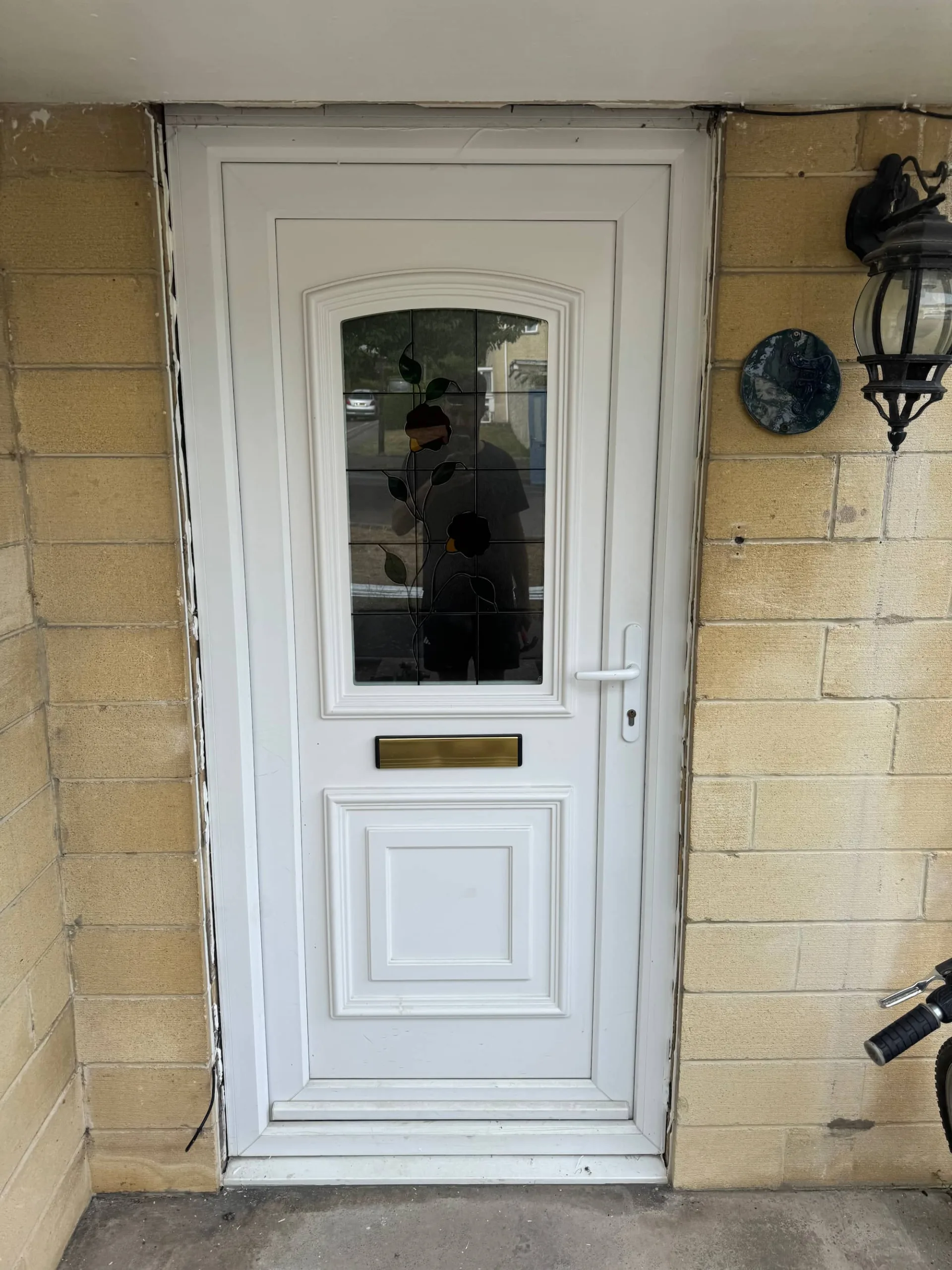 White composite doors for a home in Bradford on Avon.