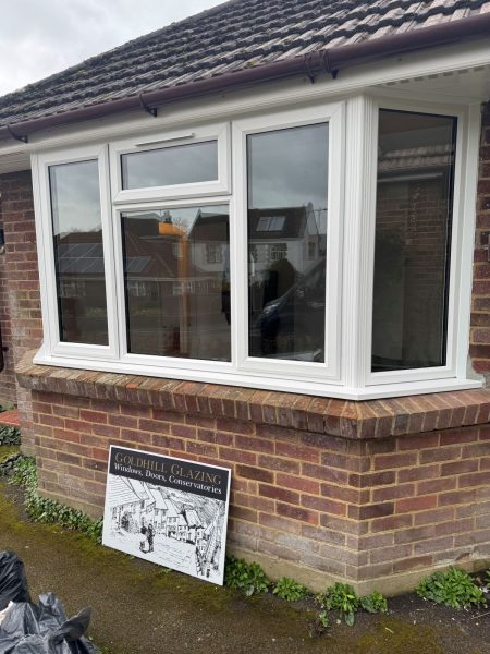 New white uPVC bay window in Gillingham