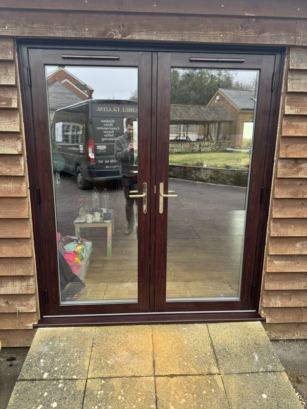 Rosewood Flush Casement French Doors Installation in Shaftesbury, Dorset