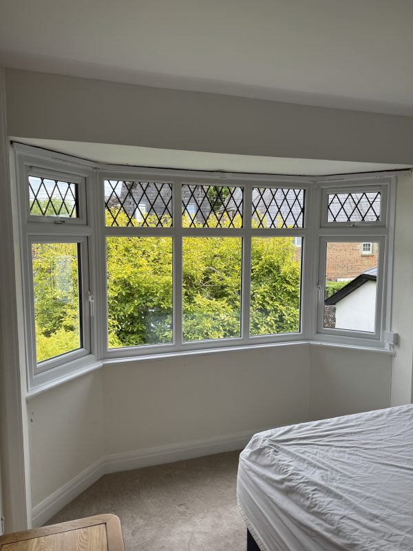 New uPVC Bay Window Installation with Leaded Glass in Shaftesbury, Dorset