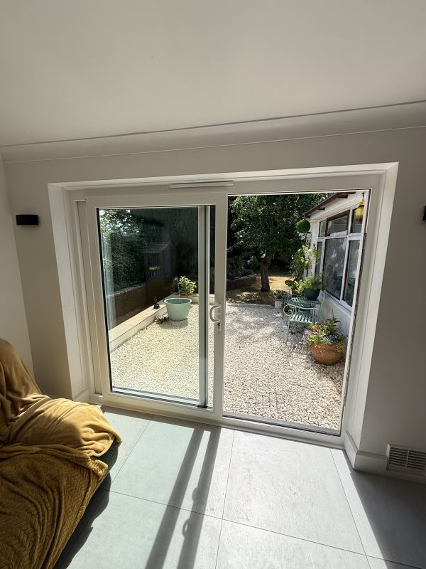White uPVC Patio Door Installation in Salisbury