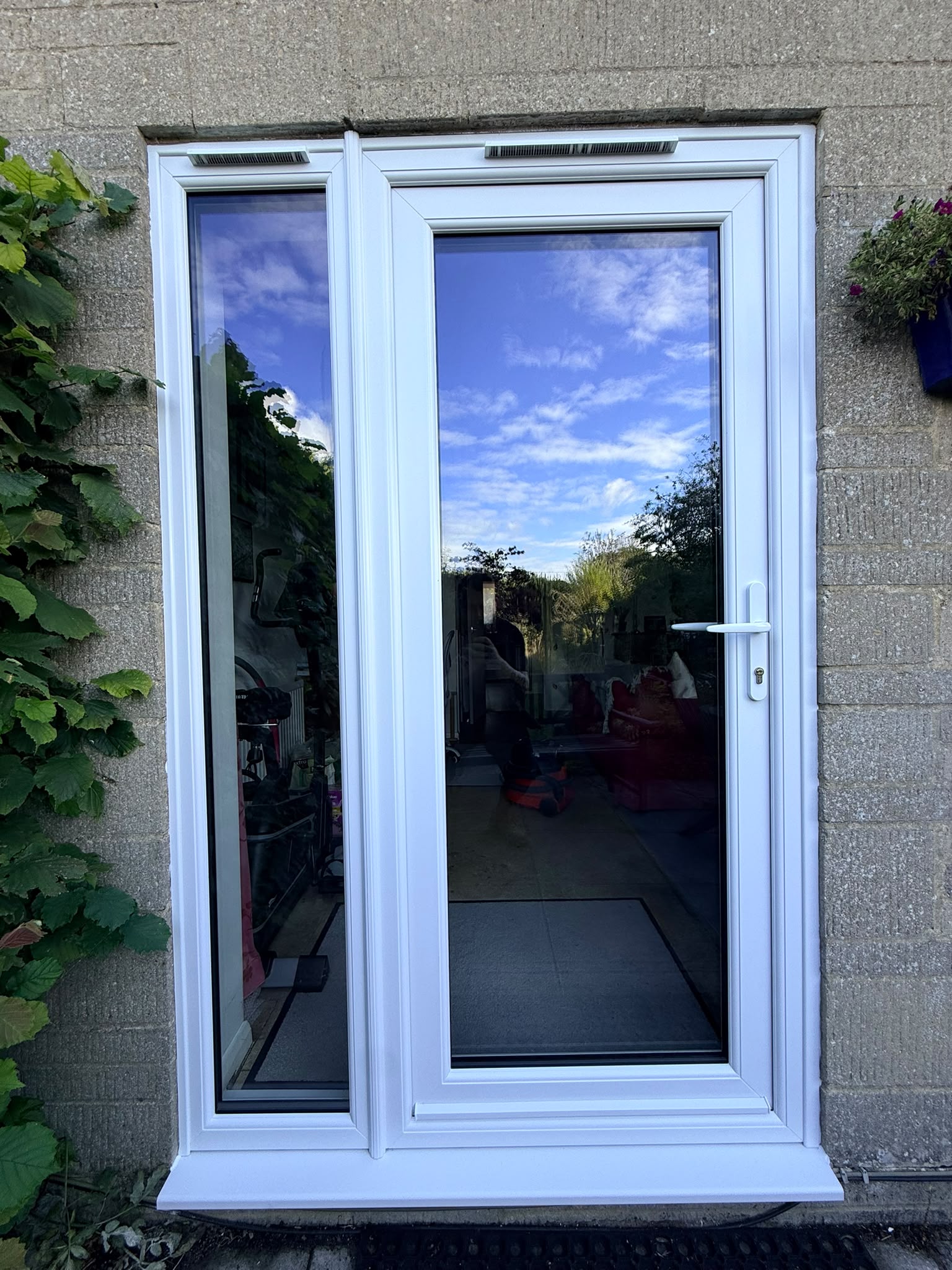 White uPVC back door installed in Tisbury